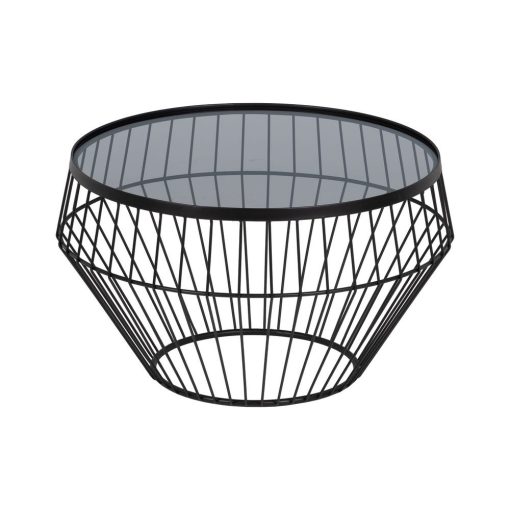 S/2 Mesa De Cafe Preto Metal-Cristal 73 X 73 X 40 Cm - Image 13