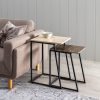 S/2 Mesas Cream-Castanho Ferro/ Marble 45 X 35 X 63