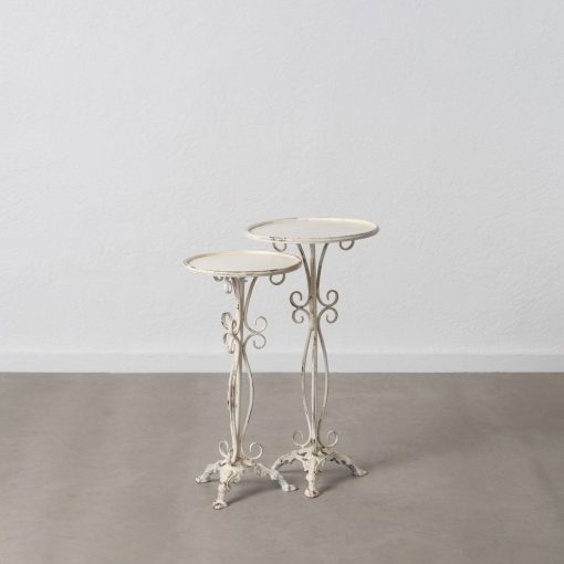 S/2 Mesinhas Creme Metal 40 X 40 X 77 Cm - Image 13