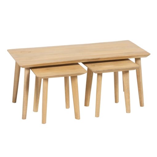 S/3 Mesa De Cafe Natural Madeira Mango 110 X 50 X 45 Cm - Image 10