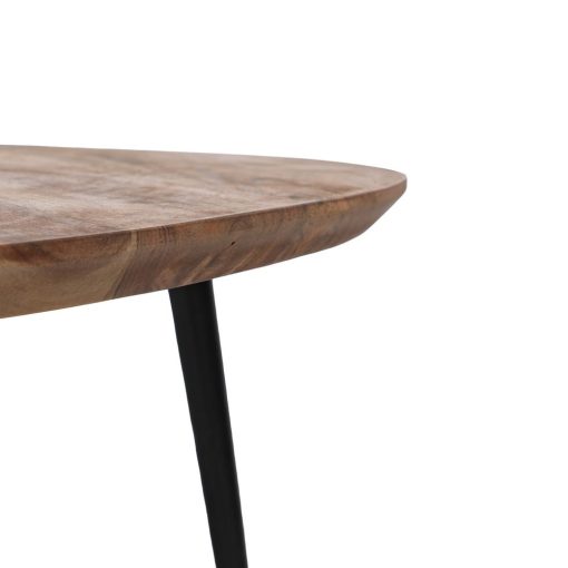 S/3 Mesa De Cafe Natural Madeira-Metal 86 X 81 X 43 Cm - Image 8