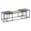 S/3 Mesa De Cafe Natural-Preto 97