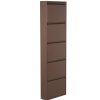 Sapateira Metálica 5 Gavetas Marrom Escuro Mate 50x15x170cm