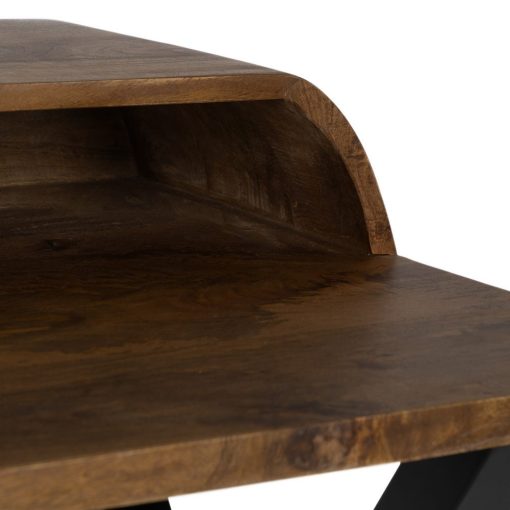 Secretária Natural-Preto Madeira Mango 125 X 62 X 90 Cm - Image 8