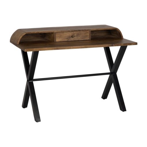 Secretária Natural-Preto Madeira Mango 125 X 62 X 90 Cm