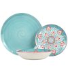 Serviço Mesa De Porcelana 18 Peças-mandala Azul