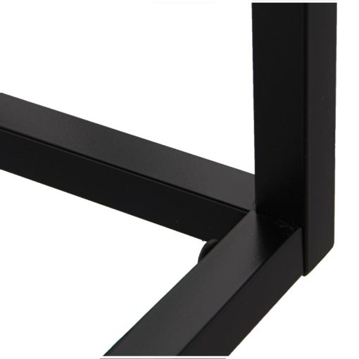 Set 2 Mesas Auxiliares Metal/ Madeira Acabado Mármore Negro 45x45x50cm+35x35x40cm - Image 4