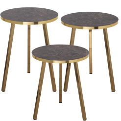 Efeito Mármore Marró 38x51+38x48+38x45cm