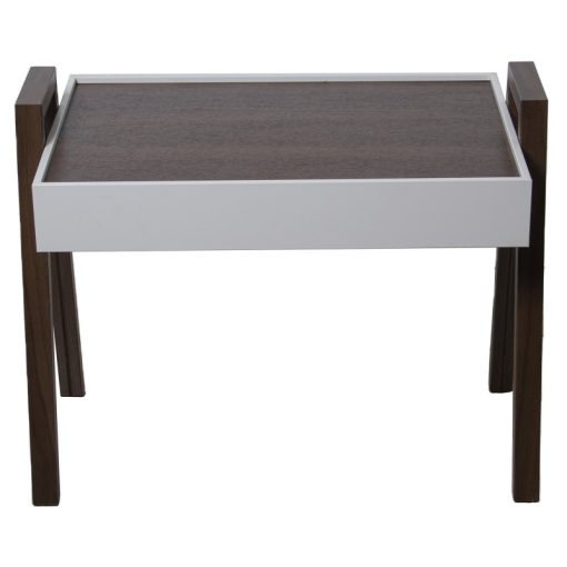 Set 3 Mesas Auxiliar Madeira Nogueira/Branco Dm+Nogueira Req.montaj 56x35x44cm, Tabl:50x35cm - Image 6