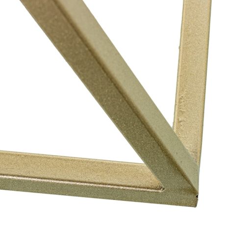 Set 3 Mesas De Apoio Vidro E Metal Dourado 33x33x70+29x29x63+25x25x57cm - Image 3