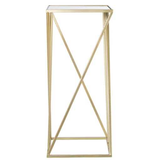 Set 3 Pedestales Metal Dorado 33x33x76+28x28x66+23x23x56cm - Image 2