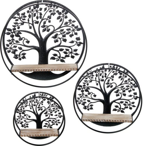 Set 3 Prateleiras Em Metal 49x12