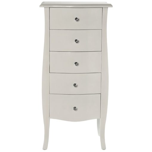 Sifonier 5 Gavetas Madeira Branco 48x36x100cm, Madeira:abeto+dm - Image 4