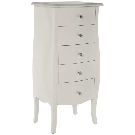 Sifonier 5 Gavetas Madeira Branco 48x36x100cm