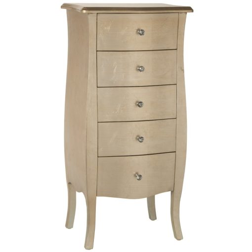 Sifonier  com 5 Gavetas Madeira Champagne 48x36x100cm