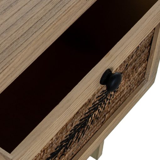 Suporte De Madeira  com 2 Gavetas Em Vime 40x30x52cm, Gavetas:36x28x19cm, Madeira: Paulownia - Image 6