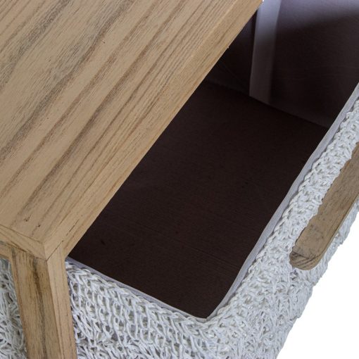 Suporte De Madeira  com 4 Gavetas Em Tecido 40x30x94cm, Gavetas:36x28x19cm, Madeira: Paulownia - Image 5