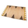 Tapete De Juta 160x230cm Natural Com Decoração De Triângulos