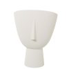 Vaso Cerâmica 38cm Rosto Crudo Mate 29x38cm Base:13
