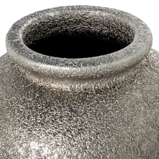 Vaso Cerâmica Prateado 34x80cm - Image 2