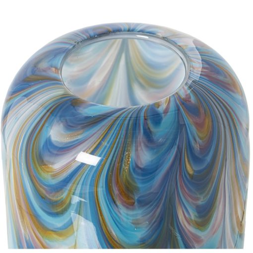 Vaso Cristal Branco/azul 19x34cm - Image 3