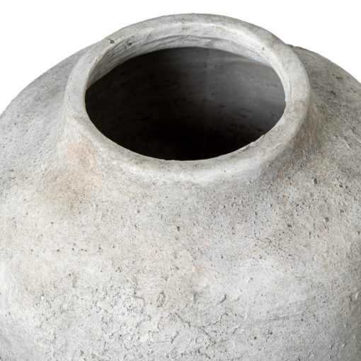 Vaso De Cerâmica Branca Rústica 21x43cm - Image 2