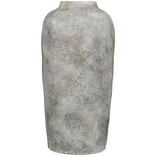 Vaso De Cerâmica Branca Rústica 21x43cm