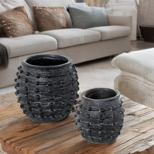 Vaso De Cerâmica Preto - Image 2