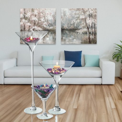Vaso Em Vidro Transparente com base 20x80cm - Image 2
