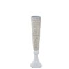 Vaso Nácar 91cm com Pé Resina Blanca 17x91cm