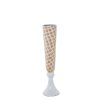 Vaso Nácar 91cm com Pé Resina Blanca 17x91cm