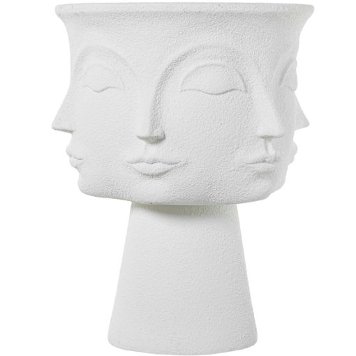 Vaso Rosto Em Cerâmica Branca  49x49x61,5cm - Image 9