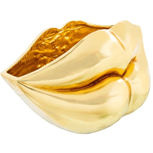 Vaso/figura De Resina Dourada Lábios 58x30x30cm - Image 3