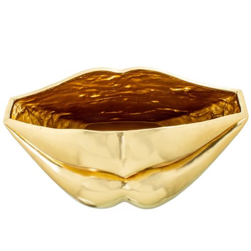 Vaso/figura De Resina Dourada Lábios 58x30x30cm - Image 4
