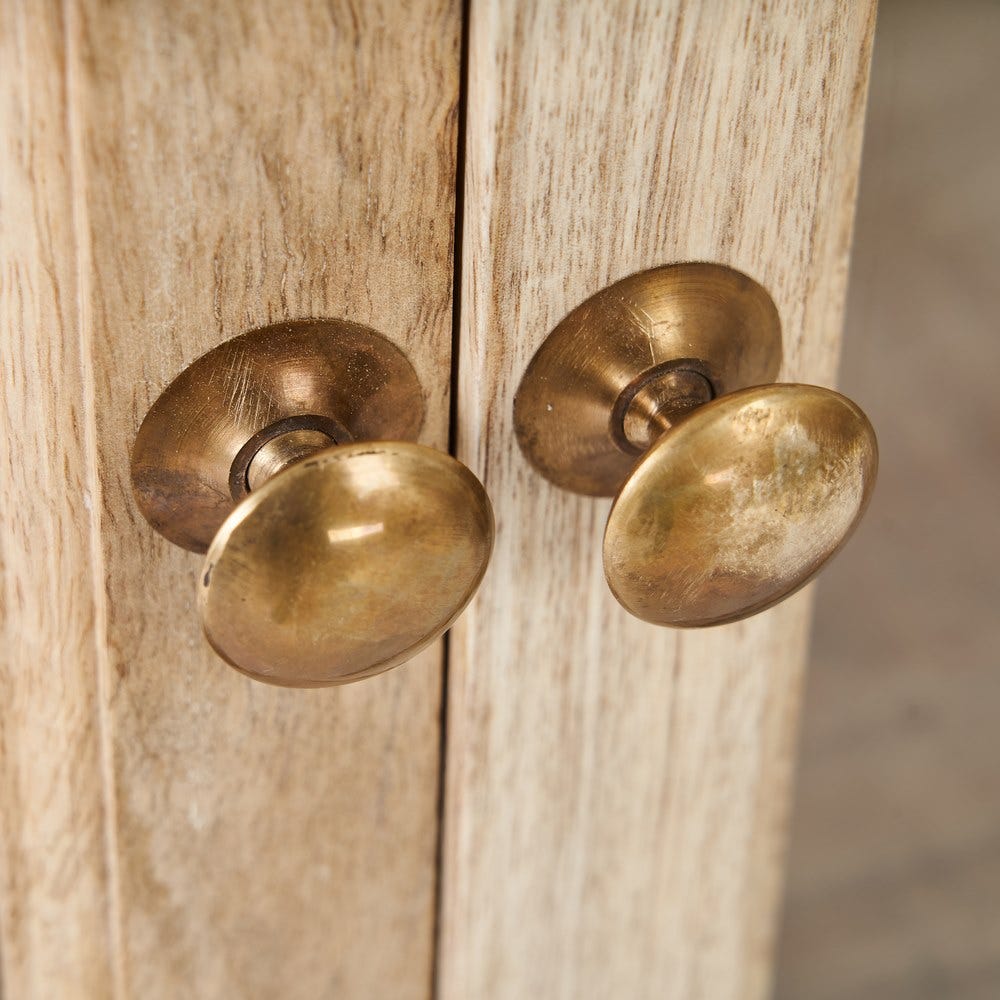 Vitrine Branco Escovado Madeira Mango 120 X 35,50 X 122,50 C - Image 5