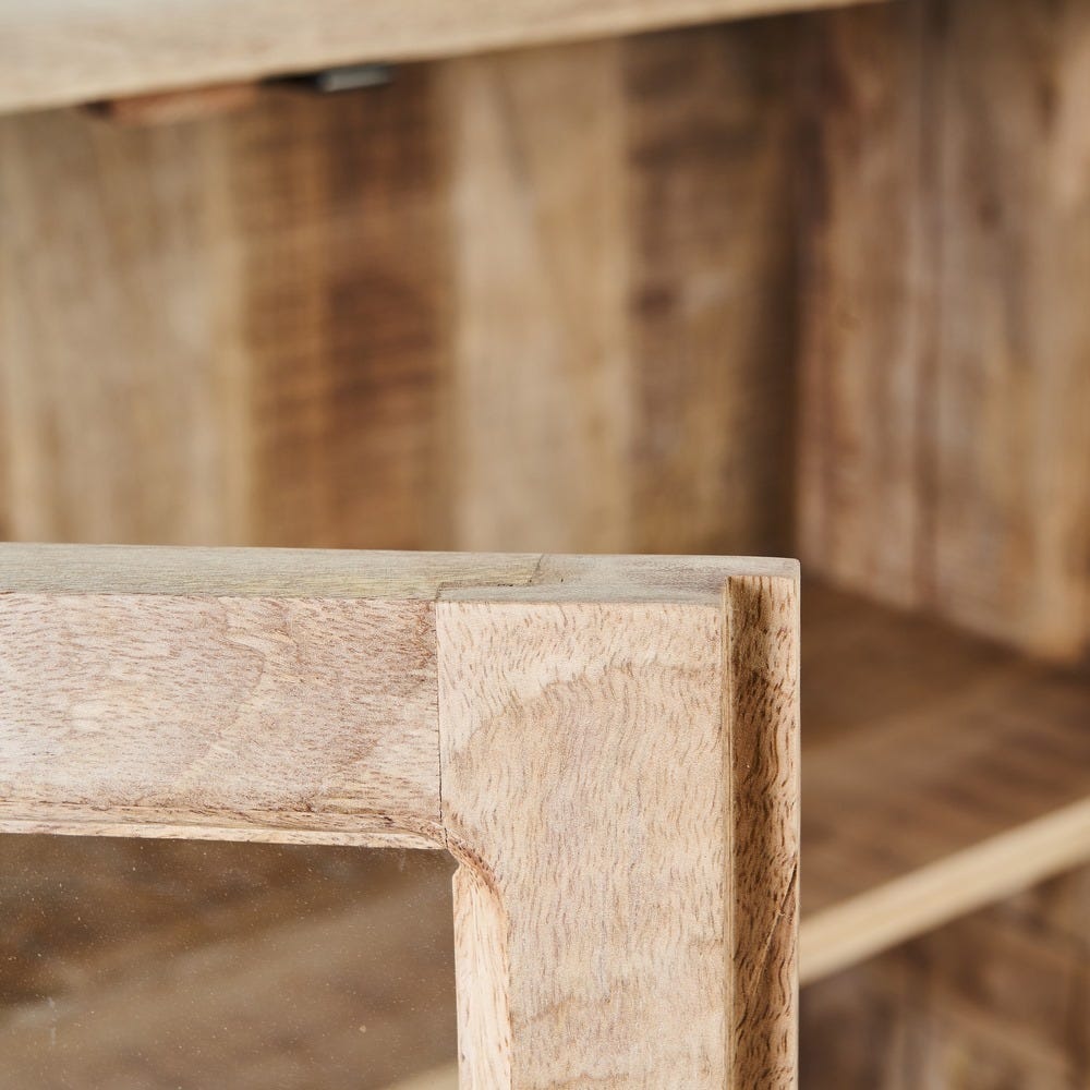 Vitrine Branco Escovado Madeira Mango 120 X 35,50 X 122,50 C - Image 3