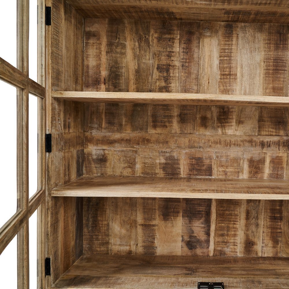 Vitrine Branco Escovado Madeira Mango 120 X 35,50 X 122,50 C - Image 4