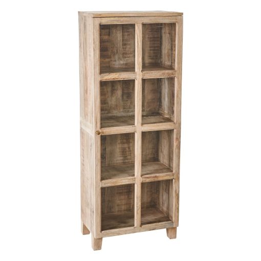 Vitrine Branco Escovado Madeira Mango 60 X 35