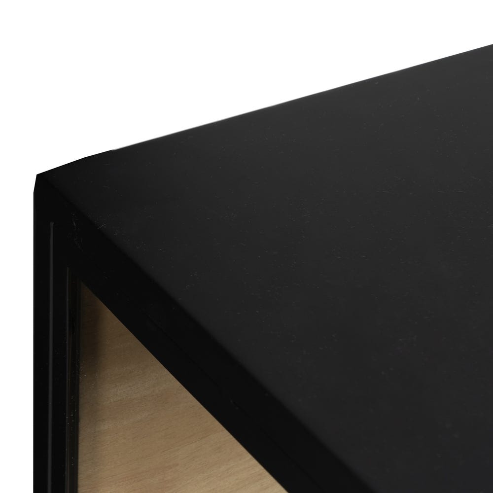 Vitrine Preto-Natural Mdf-Metal 150 X 38 X 80 Cm - Image 4