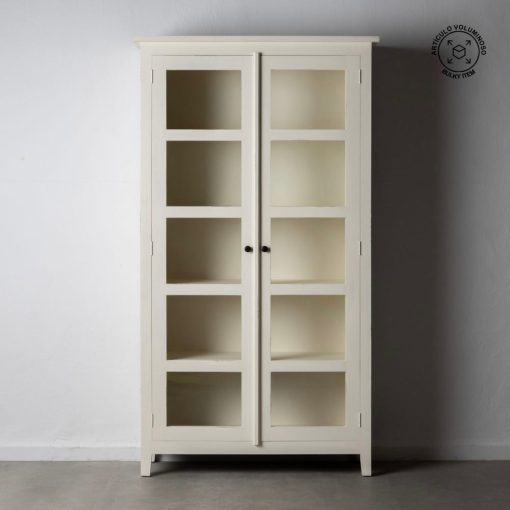 Vitrine Roto Branco Mindi Madeira Room 100 X 40 X 200 Cm - Image 12
