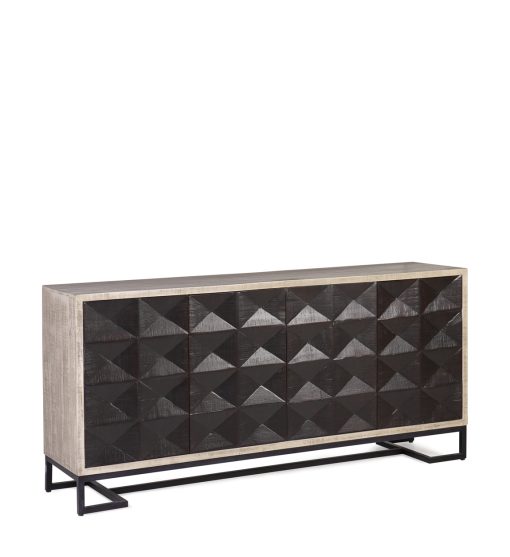 Aparador Gatsby 4 Portas Preto 183 x 45 x 85
