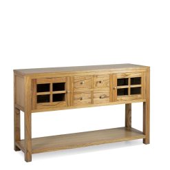 Armário Auxiliar Merapi 4 Gavetas 2 Portas 1 Prateleira 128 x 40 x 80