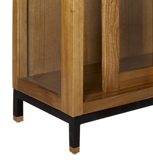 Vitrina modular em mindi e ferro com portas de correr 180 x 40 x 138 - Image 5