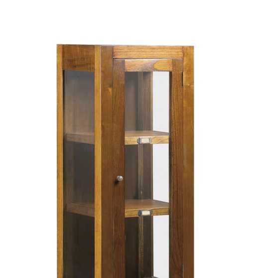 Vitrina estreita de madeira de mindi 40 x 35 x 135 - Image 5