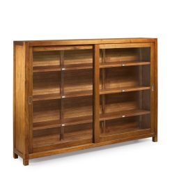 Armário Expositor Estrela 2 Portas De Correr 3 Prateleiras 180 x 40 x 132