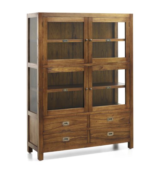 Armário Expositor Estrela 4 Gavetas 4 Portas 2 Prateleiras 115 x 40 x 155