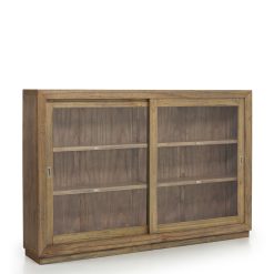 Armário Expositor Merapi 2 Portas De Correr 2 Prateleiras 200 x 40 x 132