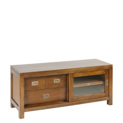 Armário Tv Flamingo 3 Gavetas 1 Porta De Correr 115 x 40 x 50
