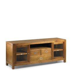 Armário Tv Star 3 Gavetas 2 Portas 1 Furo 150 x 45 x 60