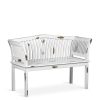 Banco Kartini Branco 2 Lugares 117 x 47 x 76